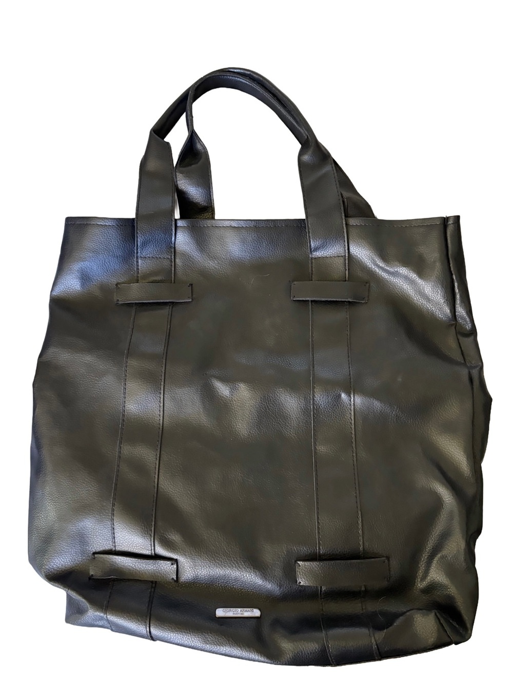 Giorgio Armani Black Leather Tote